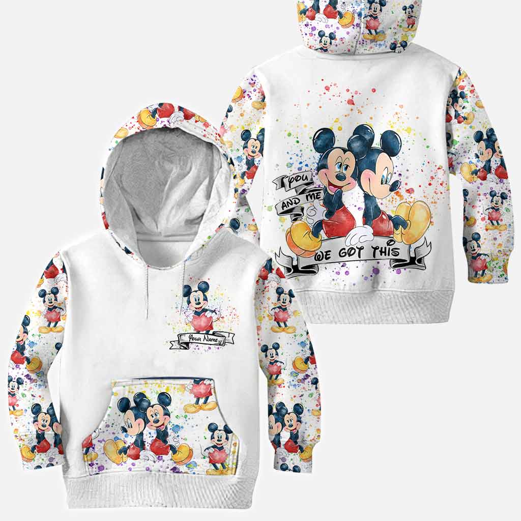Personalized LGBT Couple Hoodie Custom Name All-Over Print Gift