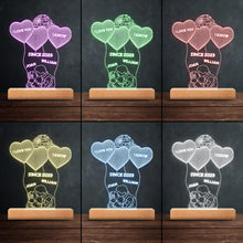 Load image into Gallery viewer, Personalized Acrylic Couple Plaque Light Base Gift for Anniversary
