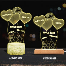 Load image into Gallery viewer, Personalized Acrylic Couple Plaque Light Base Gift for Anniversary
