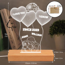 Load image into Gallery viewer, Personalized Acrylic Couple Plaque Light Base Gift for Anniversary
