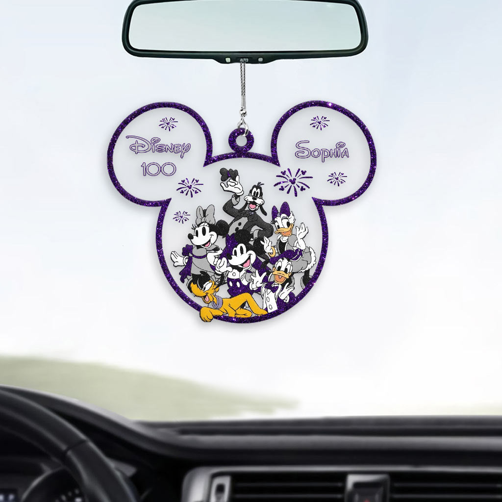 Personalized Disney 100 Car Ornament Custom Name Gift