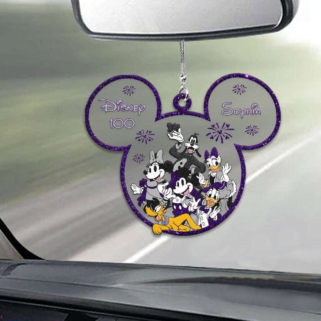 Personalized Disney 100 Car Ornament Custom Name Gift