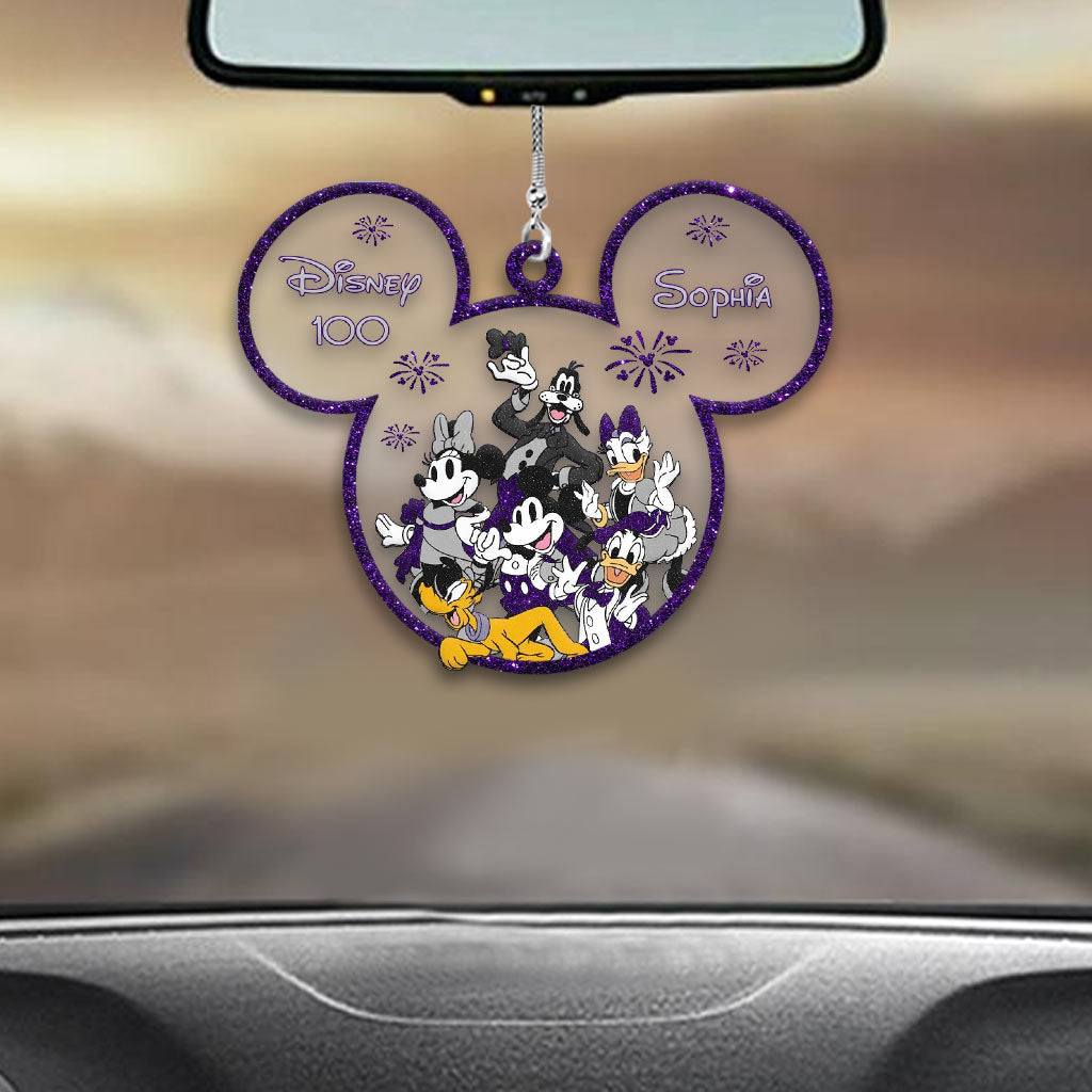 Personalized Disney 100 Car Ornament Custom Name Gift