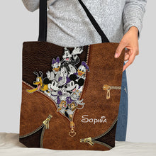 Load image into Gallery viewer, Personalized Leather Tote Bag Custom Name Gift for Her
