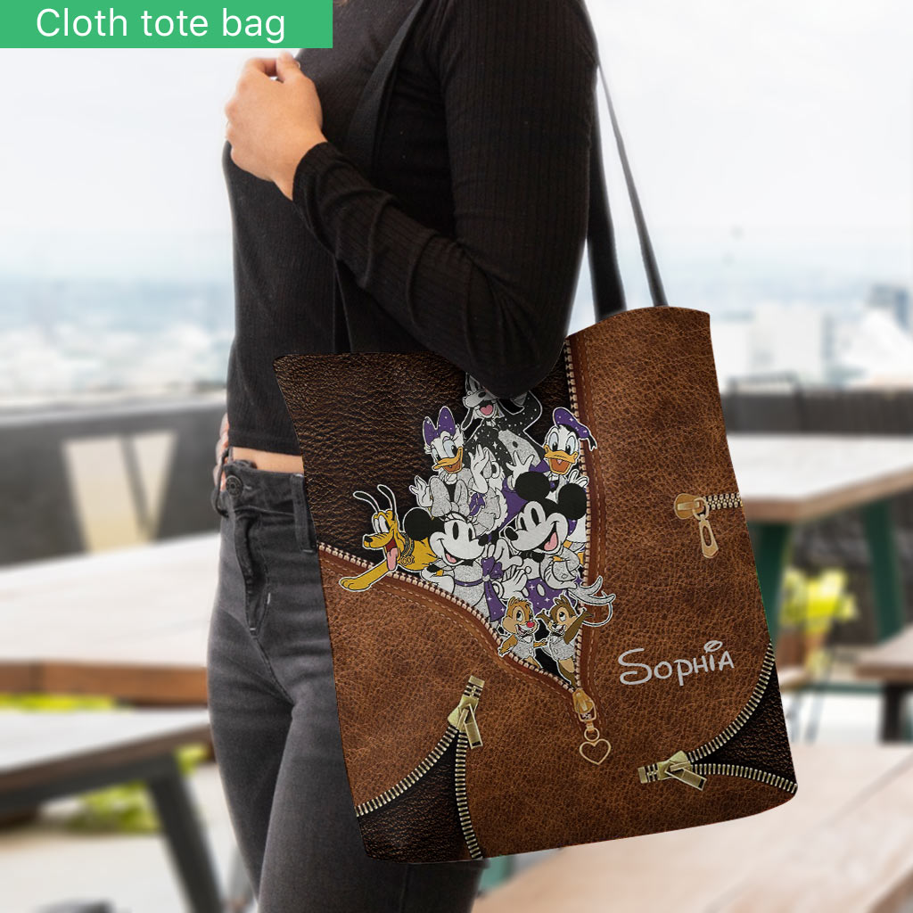 Personalized Leather Tote Bag Custom Name Gift for Her
