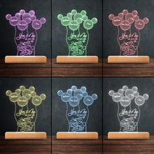 Load image into Gallery viewer, Personalized Couple Acrylic Mouse Shaped Plaque Light Base Gift
