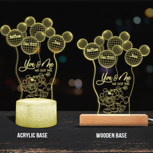 Load image into Gallery viewer, Personalized Couple Acrylic Mouse Shaped Plaque Light Base Gift
