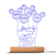 Load image into Gallery viewer, Personalized Couple Acrylic Mouse Shaped Plaque Light Base Gift

