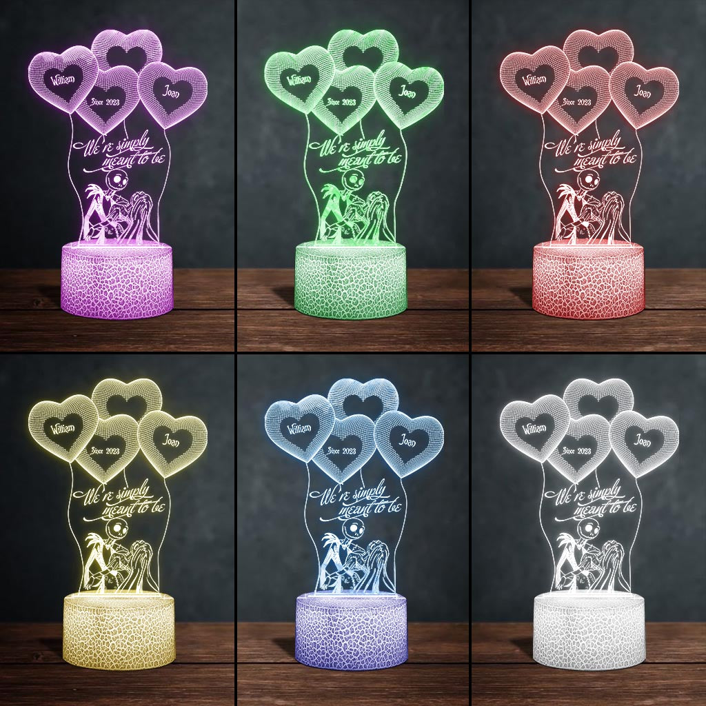 Personalized Couple Acrylic Plaque Light Base Heart Design Gift