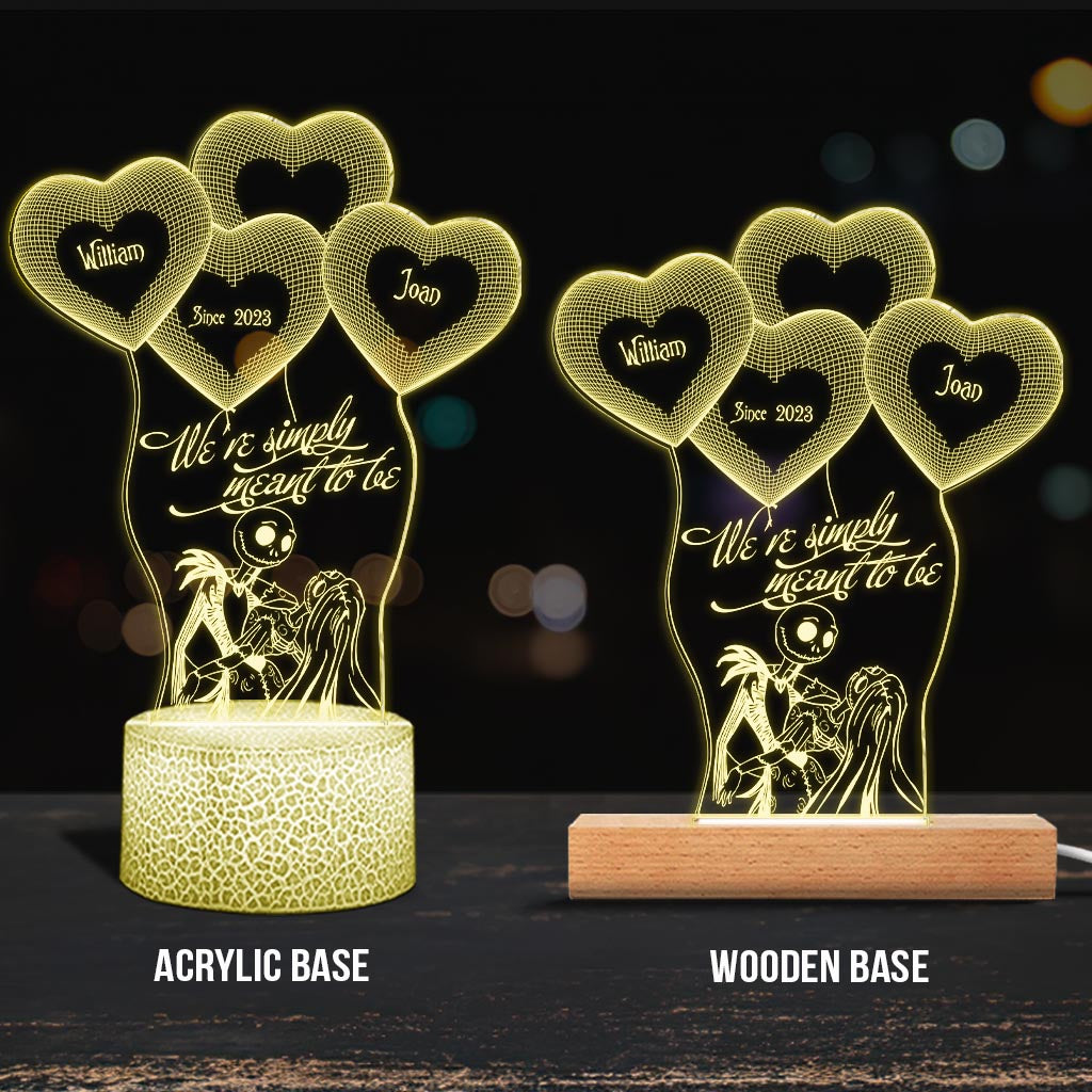 Personalized Couple Acrylic Plaque Light Base Heart Design Gift