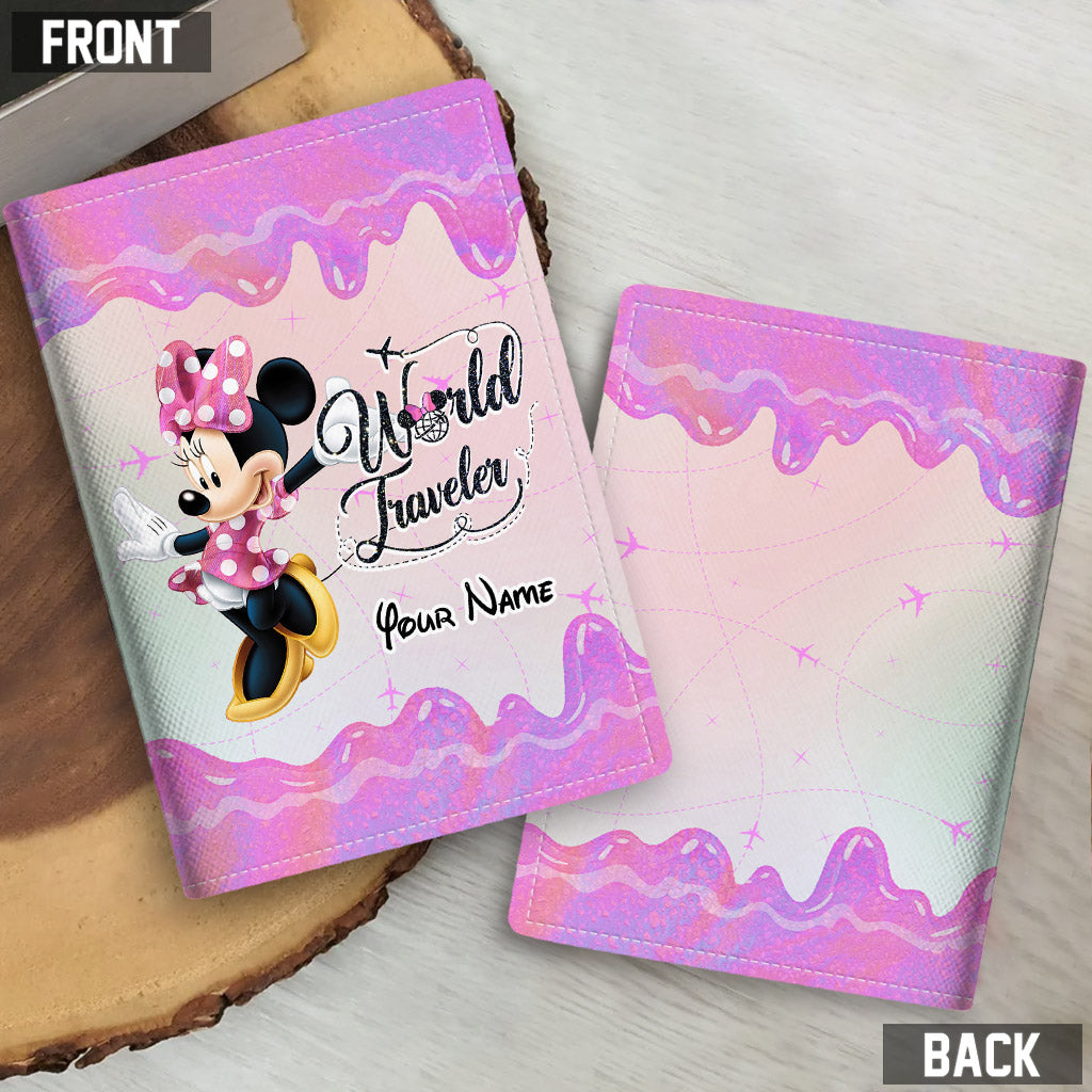 Personalized Mouse Passport Holder Custom Name Travel Gift for Her