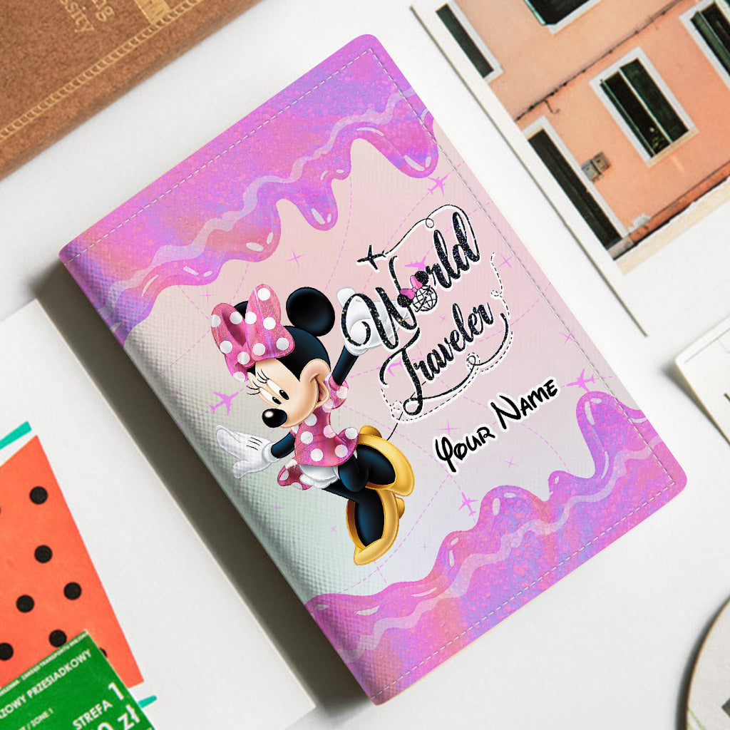 Personalized Mouse Passport Holder Custom Name Travel Gift for Her