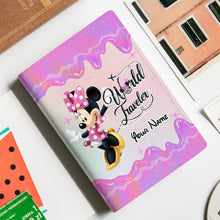 Load image into Gallery viewer, Personalized Mouse Passport Holder Custom Name Travel Gift for Her
