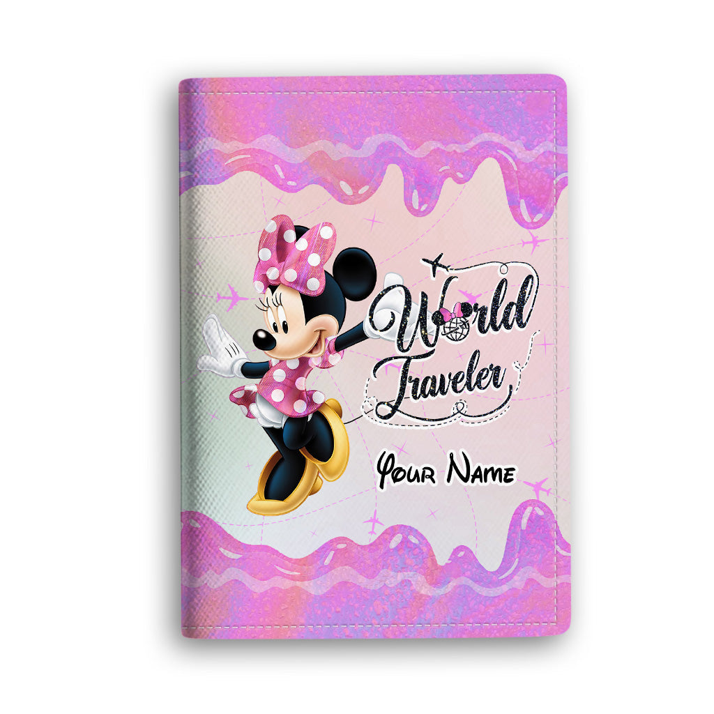 Personalized Mouse Passport Holder Custom Name Travel Gift for Her