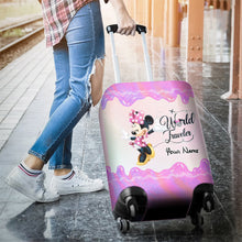 Load image into Gallery viewer, Personalized Luggage Cover with Minnie Mouse Design for Travelers
