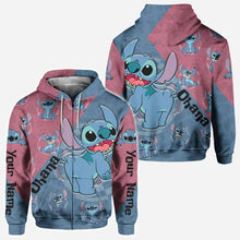 Load image into Gallery viewer, Personalized Ohana Hoodie Custom Name All-Over Print Gift
