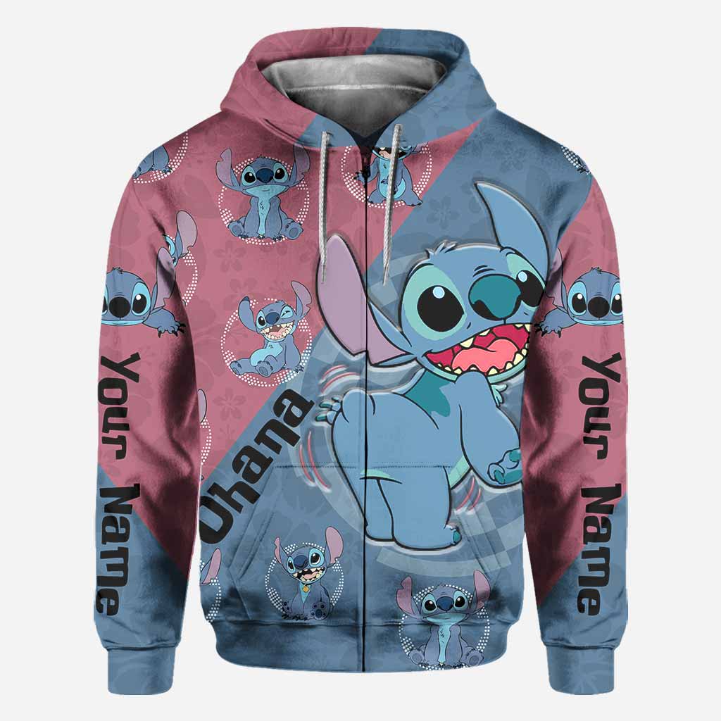 Personalized Ohana Hoodie Custom Name All-Over Print Gift