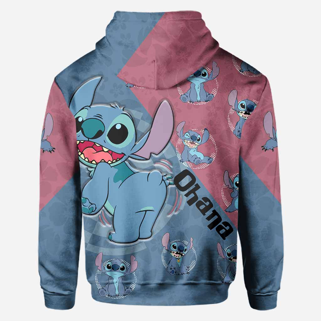 Personalized Ohana Hoodie Custom Name All-Over Print Gift