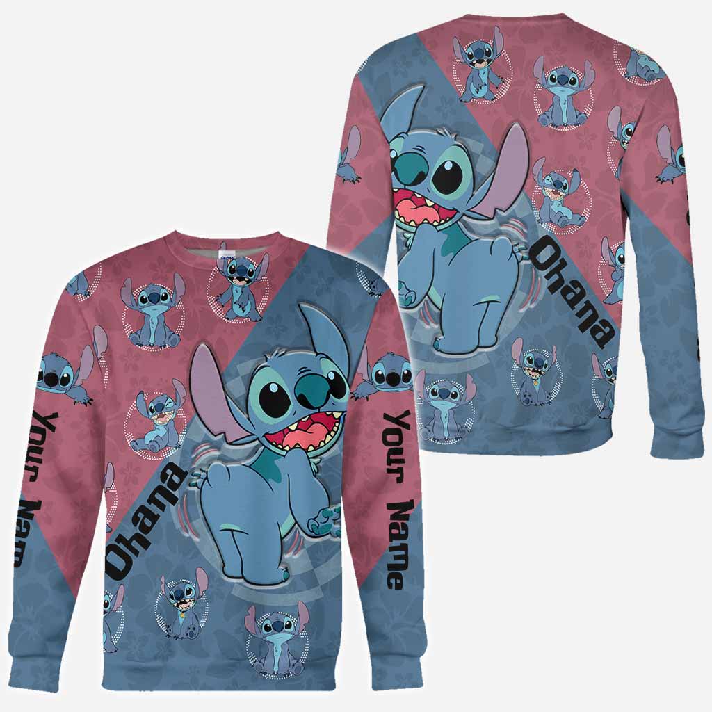 Personalized Ohana Hoodie Custom Name All-Over Print Gift