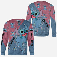 Load image into Gallery viewer, Personalized Ohana Hoodie Custom Name All-Over Print Gift
