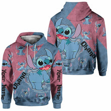 Load image into Gallery viewer, Personalized Ohana Hoodie Custom Name All-Over Print Gift
