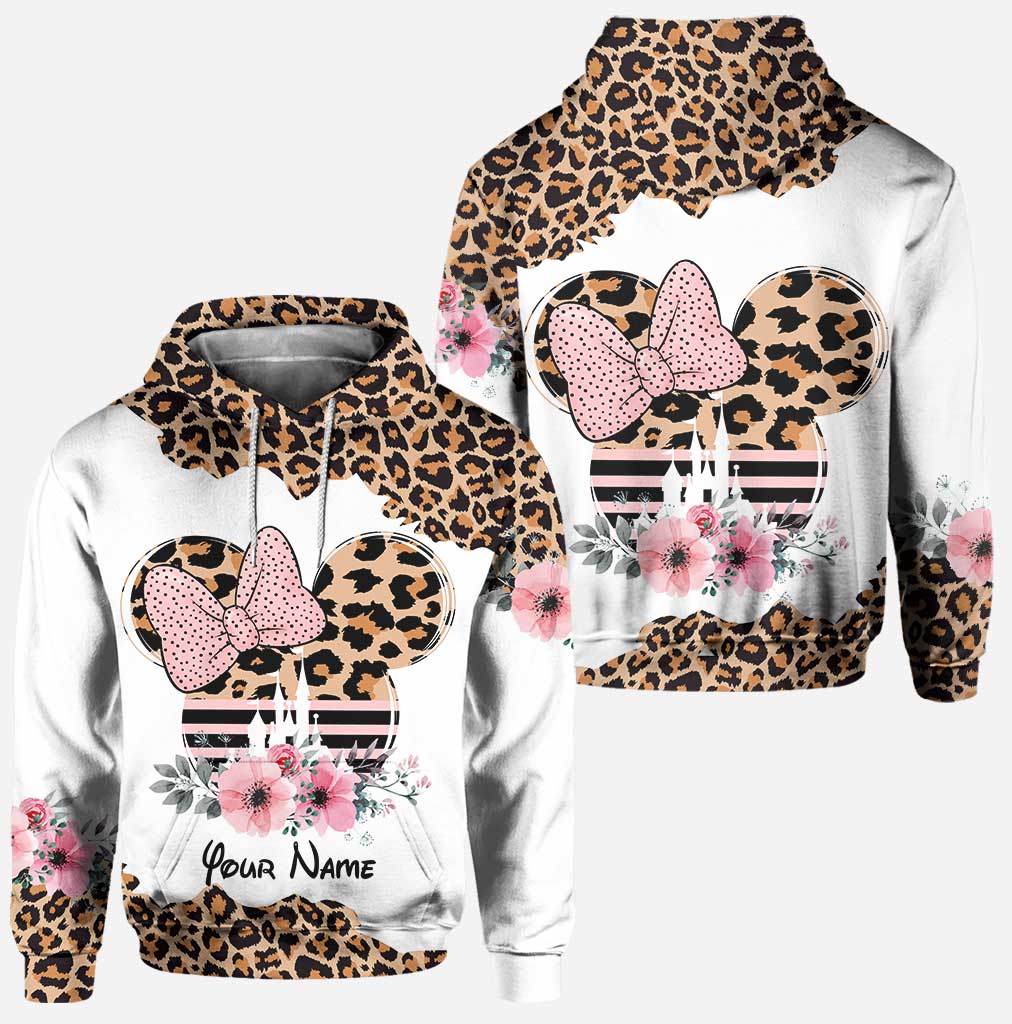 Personalized Leopard Mouse Ears Hoodie & Leggings Gift for Mom