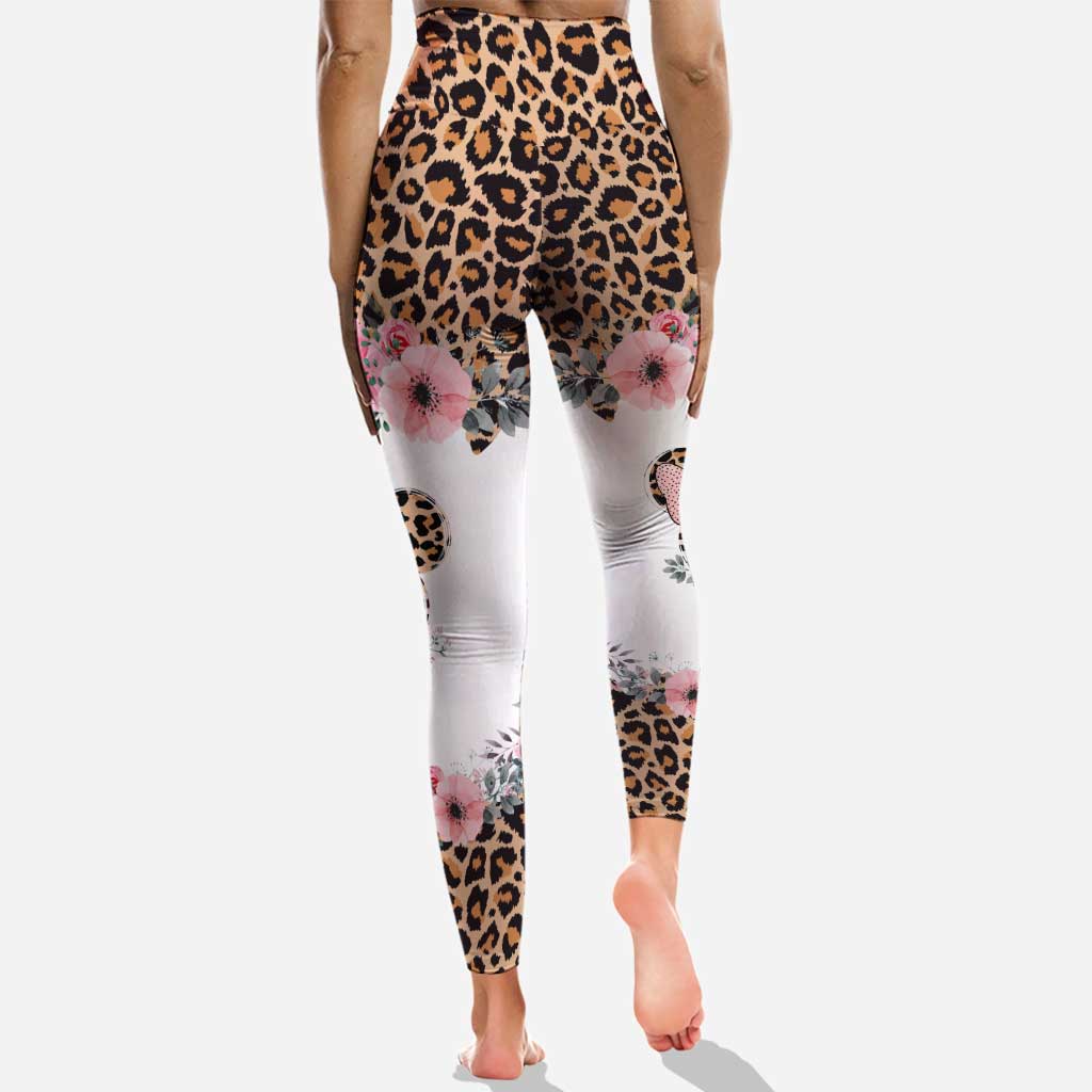 Personalized Leopard Mouse Ears Hoodie & Leggings Gift for Mom