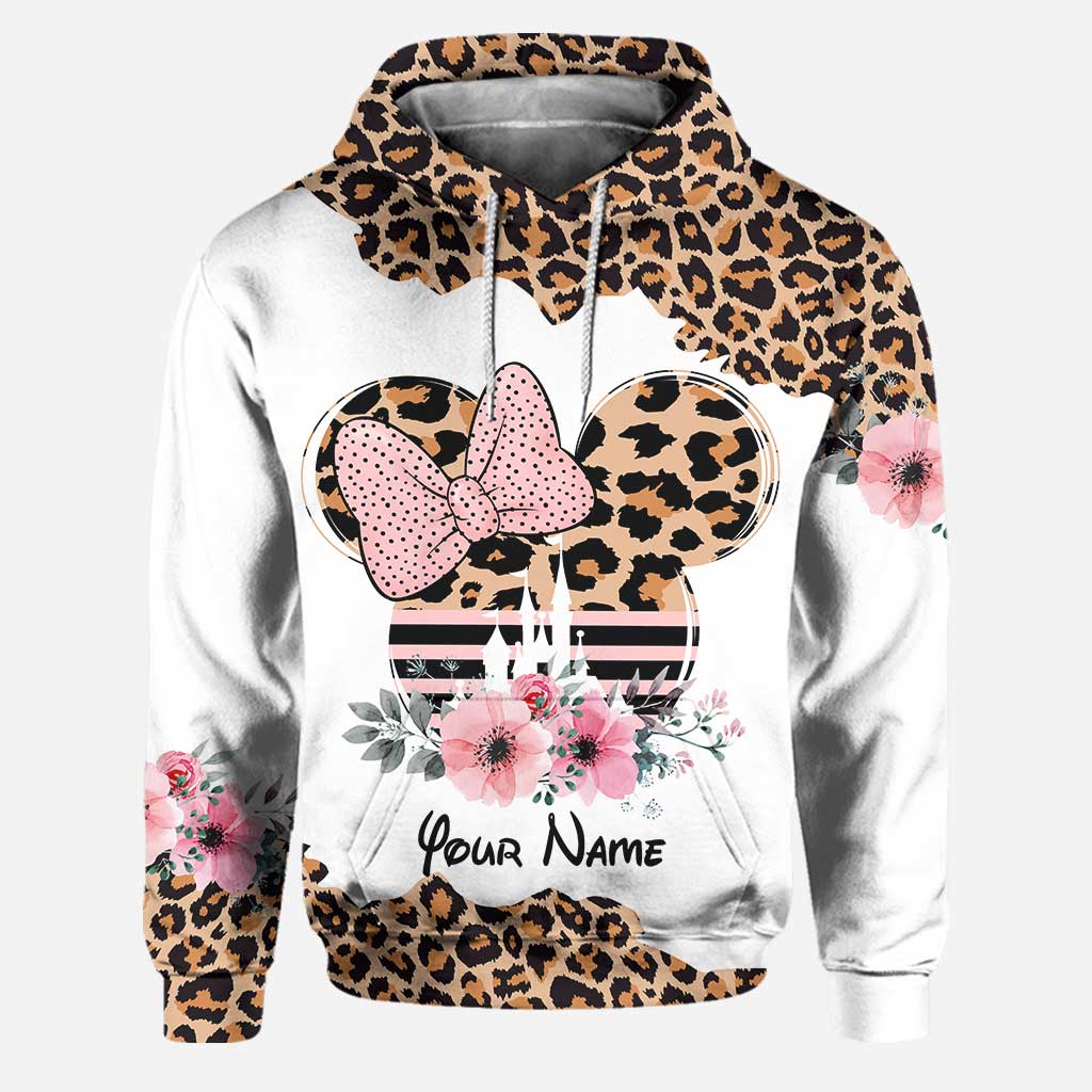 Personalized Leopard Mouse Ears Hoodie & Leggings Gift for Mom