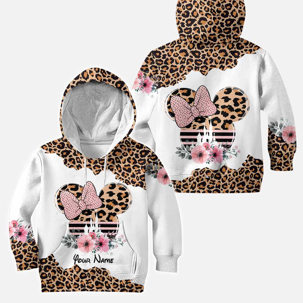 Personalized Leopard Mouse Ears Hoodie & Leggings Gift for Mom