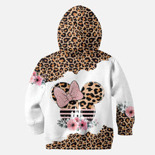 Load image into Gallery viewer, Personalized Leopard Mouse Ears Hoodie &amp; Leggings Gift for Mom
