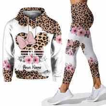 Load image into Gallery viewer, Personalized Leopard Mouse Ears Hoodie &amp; Leggings Gift for Mom
