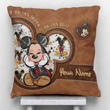 Load image into Gallery viewer, Personalized Mickey Mouse Throw Pillow Custom Name Gift Idea
