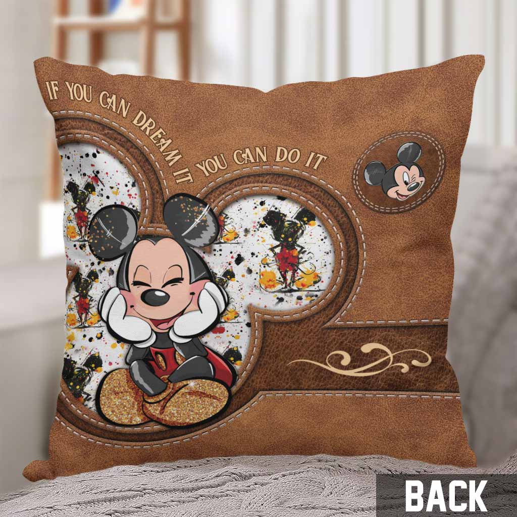 Personalized Mickey Mouse Throw Pillow Custom Name Gift Idea