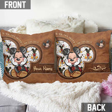 Load image into Gallery viewer, Personalized Mickey Mouse Throw Pillow Custom Name Gift Idea
