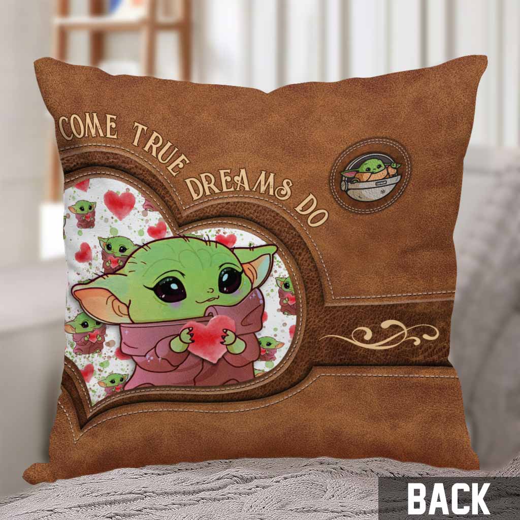 Personalized Leather Pattern Throw Pillow Custom Name Gift for Mom
