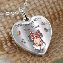 Load image into Gallery viewer, Personalized Heart Pendant Necklace with Custom Name Gift for Bestie
