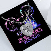 Load image into Gallery viewer, Personalized Heart Pendant Necklace with Custom Name Gift for Bestie
