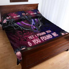 Load image into Gallery viewer, Personalized Dragon Quilt Set Custom Names Romantic Gift
