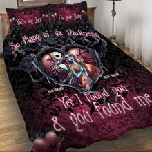 Load image into Gallery viewer, Personalized Nightmare Quilt Set with Custom Names for Halloween &amp; Anniversary
