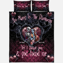 Load image into Gallery viewer, Personalized Nightmare Quilt Set with Custom Names for Halloween &amp; Anniversary
