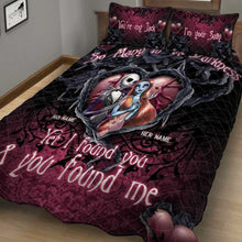 Load image into Gallery viewer, Personalized Nightmare Quilt Set with Custom Names for Halloween &amp; Anniversary
