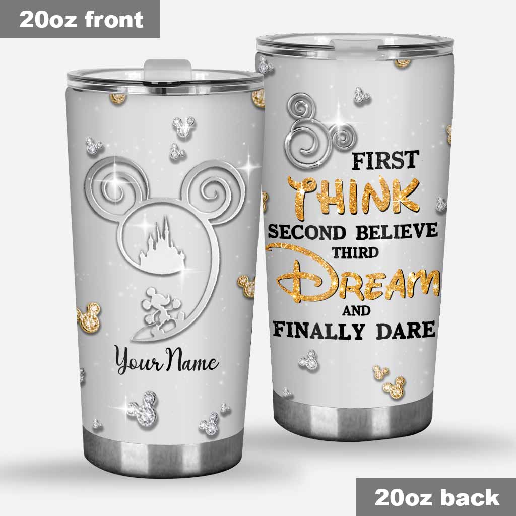 Personalized 20oz Tumbler Custom Name Dream Quote Gift for Graduation