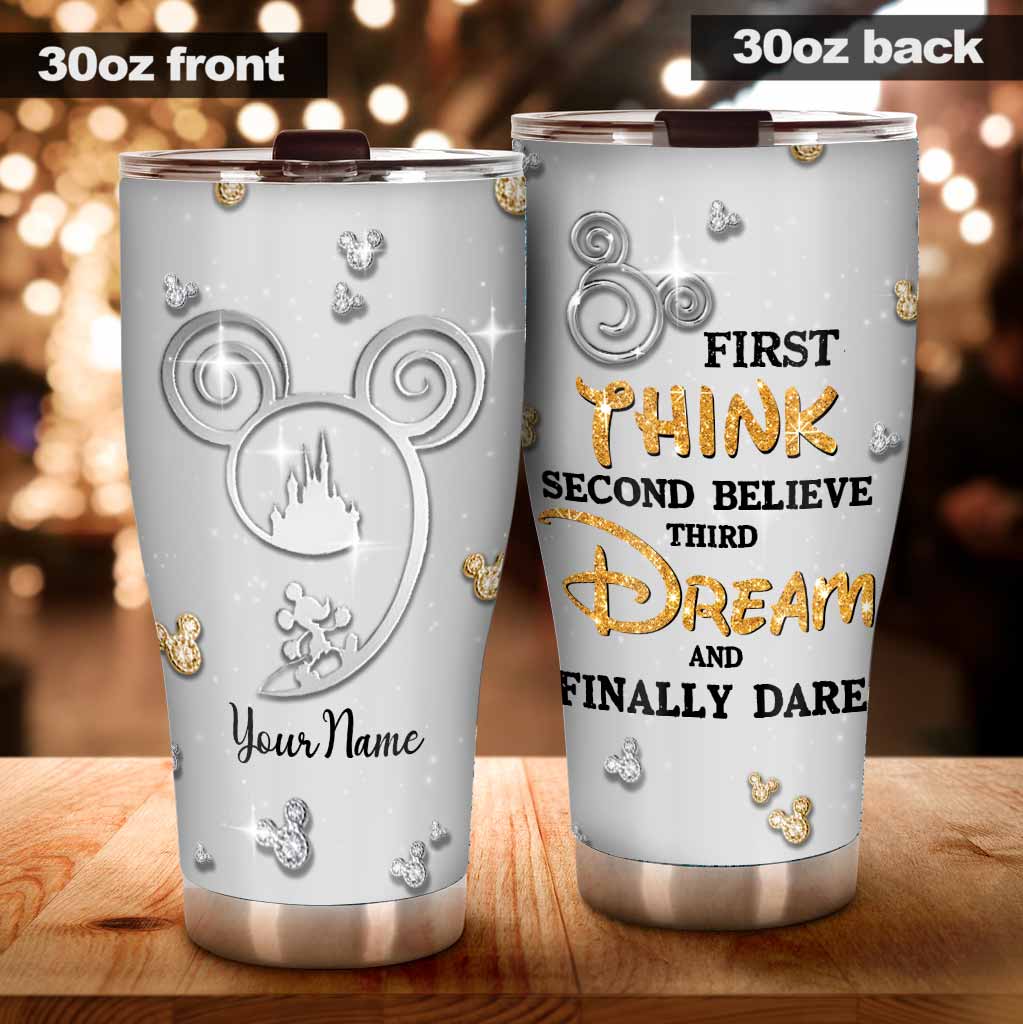 Personalized 20oz Tumbler Custom Name Dream Quote Gift for Graduation