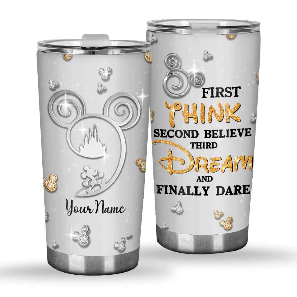 Personalized 20oz Tumbler Custom Name Dream Quote Gift for Graduation