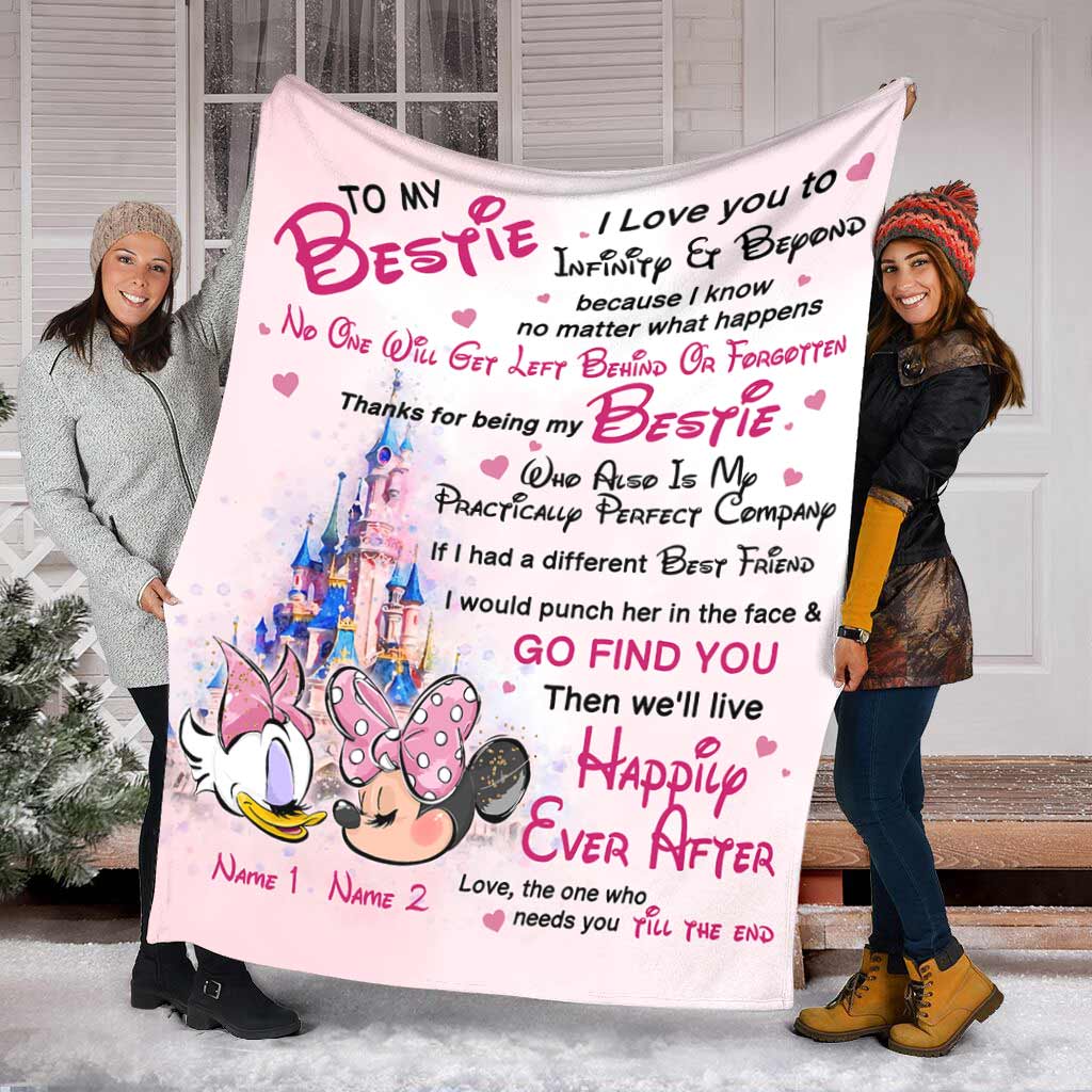 Personalized Blanket for Best Friend Custom Name Gift