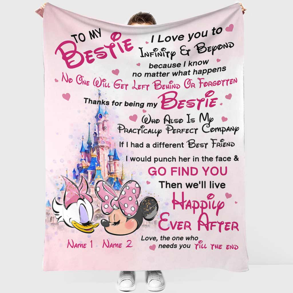 Personalized Blanket for Best Friend Custom Name Gift