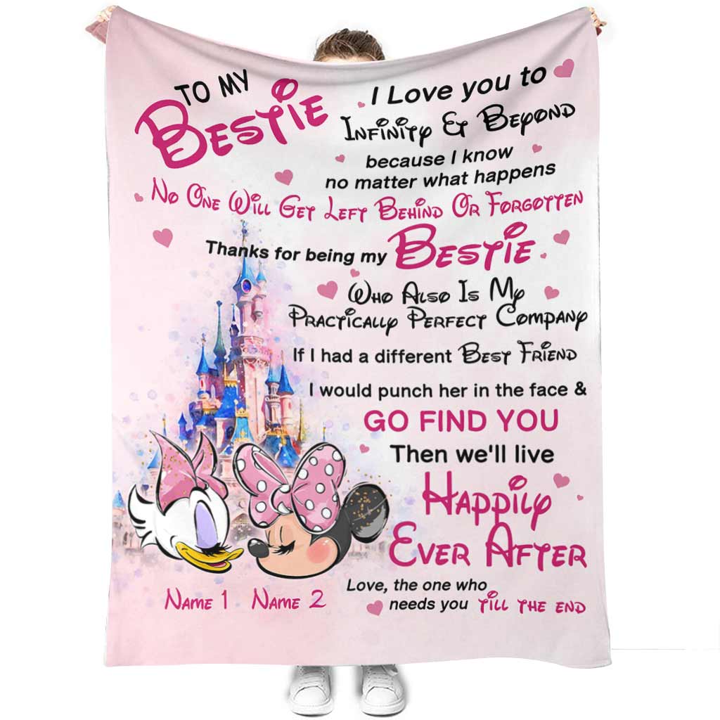Personalized Blanket for Best Friend Custom Name Gift