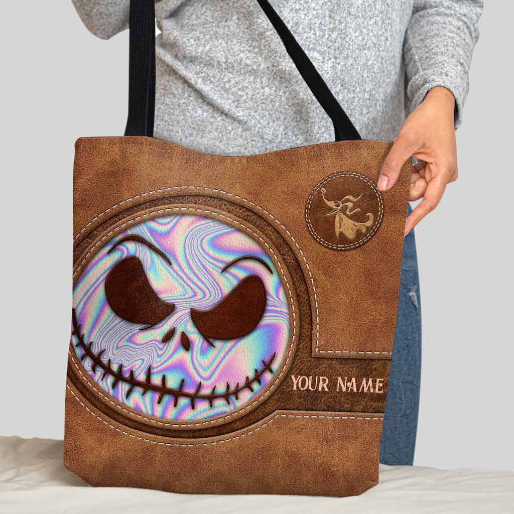 Personalized Nightmare Tote Bag Custom Name Gift for Halloween
