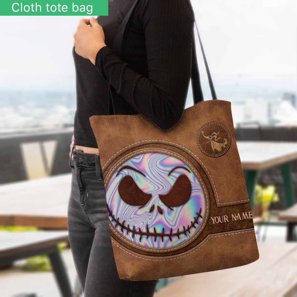 Personalized Nightmare Tote Bag Custom Name Gift for Halloween