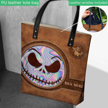 Load image into Gallery viewer, Personalized Nightmare Tote Bag Custom Name Gift for Halloween
